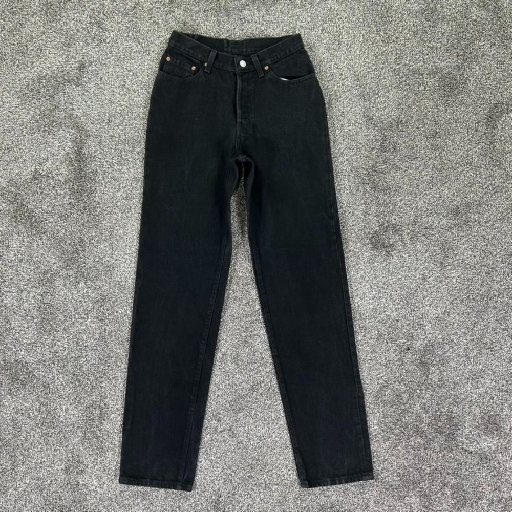 Vintage Levis 501XX Black Denim Button Fly Straight Leg Jean Men Medium USA Made